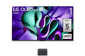 Телевизор LG 83" OLED evo M4 OLED83M4, серебристый (с настенным креплением)